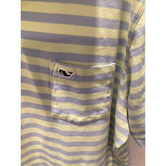 Vineyard Vines Mens Whale Stripe Polo Sz XL Short Sleeve Pocket Golf - Picture 4 of 9